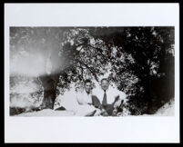 Emily Brown Childress Portwig and James Rufus Portwig seated beneath a ...