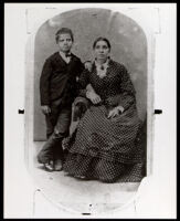 Joseph Blackburn Bass as a young boy with his mother, Susan Bass, Topeka, Kansas, 1870-1880