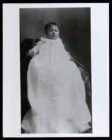 Theresa Bel Virginia Harper Danley as a baby in her baptismal gown, Sacramento, circa 1902