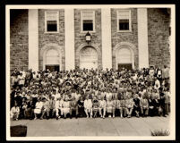 Members of the Alpha Kappa Alpha Sorority and the Sigma Pi Phi Fraternity at a national boulé meeting, 1950s