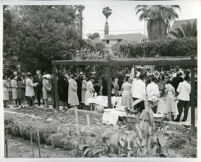 Reception for Mr. and Mrs. R. C. Somerville at the home of Drs. Vada and John Somerville, Los Angeles, 1950s (?)