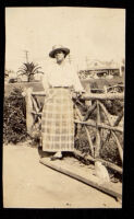 Mrs. Mitchell in Palisades Park, Santa Monica, 1900-1920