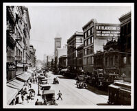 Owen's block (right), purchased by Biddy Mason in 1866, Broadway side, Los Angeles, 1907-1908