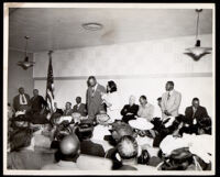 Dr. John A. Somerville and Dr. Ruth Temple at a gathering, 1950s