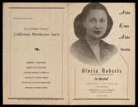 Recital program for a concert given by pianist Gloria Roberts in Los Angeles, 1946