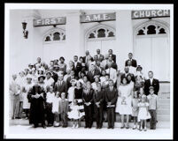 Group portrait of the Congregation of the First African Methodist Episcopal Church, Los Angeles, 1961