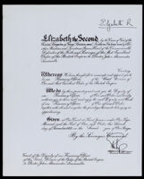 Honorary officer of British Order document, 1953