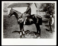 Volante, the racehorse of Elias Jackson "Lucky" Baldwin, with an African American jockey, circa 1886