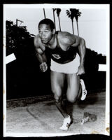 O. J. Simpson running track and field at USC, Los Angeles, circa 1967