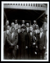 Reverend Walter T. Cleghorn with a group of young men at St. Philip's Episcopal Church, Los Angeles, circa 1920