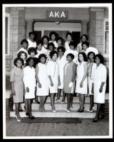 Alpha Kappa Alpha women at the sorority House, Los Angeles, 1964