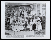 "Mother Goose" party given by the Owens family at the Albany St. house, Los Angeles, 1906