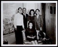 Dr. Percy Lavon Julian with his family, Illinois, 1950s