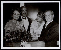 Vivian Osborne Marsh at a testimonial dinner given for her retirement, circa 1960