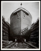 S. S. James Weldon Johnson Liberty Ship, which was christened by Charlotta Bass, Terminal Island, 1943