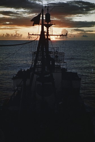 R/V HORIZON from A-Frame at sunset