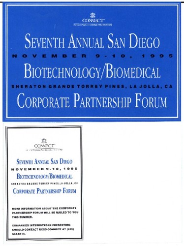 Seventh Annual SD Biotechnology/Biomedical Corporate Partnership Forum