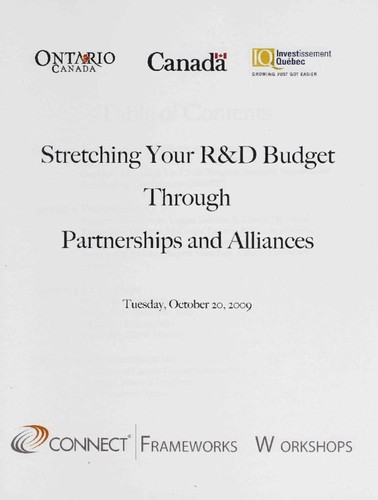 Stretching Your R&D Budget Through Partnerships and Alliances: agenda/program