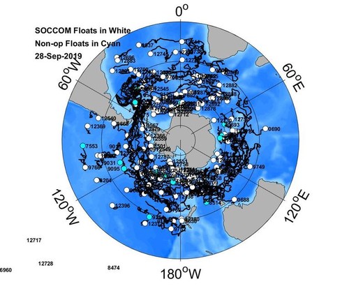 SOCCOM float data - Snapshot 2019-09-28