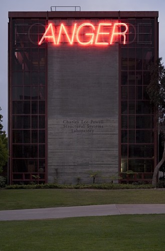 Vices and Virtues: evening view showing the vice "ANGER"