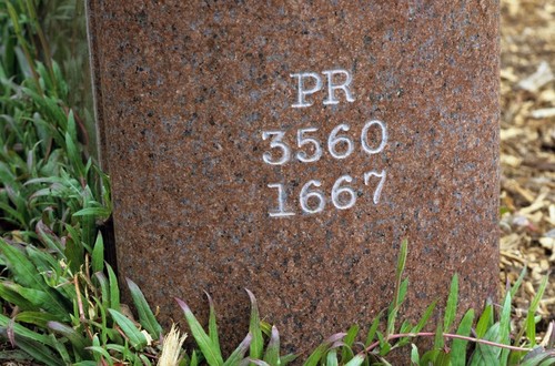 Snake Path: detail of granite book (Milton's "Paradise Lost")