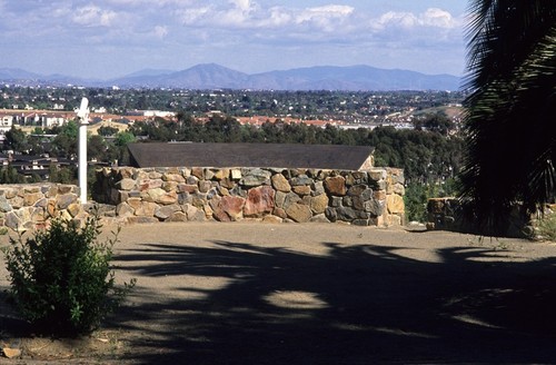 La Jolla Vista View: view to the southeast with telescope and map