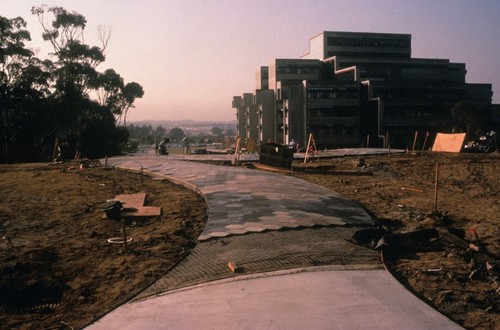 Snake Path: construction view: partially complete path: view to the north east