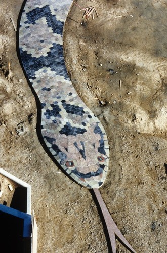 Snake Path: construction view: snake head completed