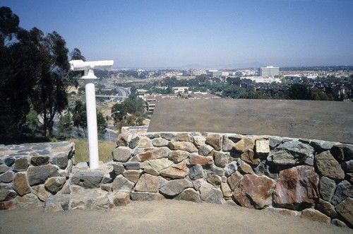 La Jolla Vista View: view to the east with telescope and map