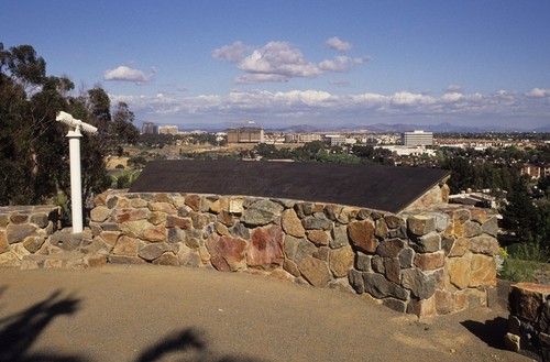 La Jolla Vista View: view to the east with telescope and map