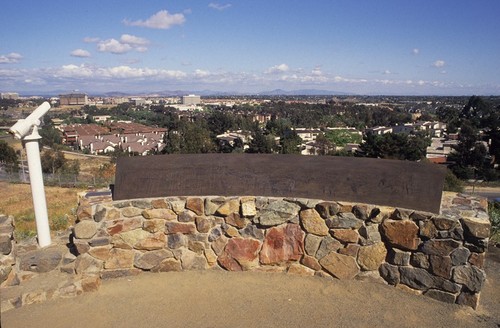 La Jolla Vista View: view to the east with telescope and map