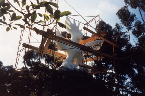 Sun God: restoration, 1999: after priming: front view