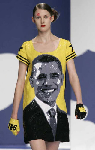 Jean-Charles de Castelbajac Sequined Obama Dress