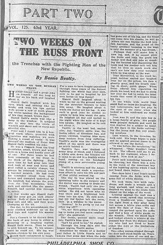 Two Weeks on the Russ Front: the Trenches with the Fighting Men of the New Republic