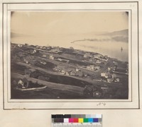 San Francisco [panorama from Russian Hill] No. 4 [View north-northwest, looking out the Gate at left, with Alcatraz and Angel Islands in right background.]