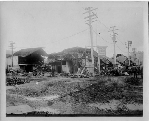 Santa Rosa Livery Stables after the 1906 earthquake