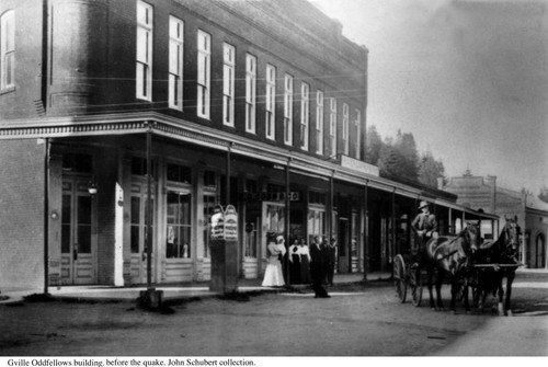 Guerneville Oddfellows building before the earthquake