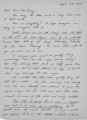 Letter from Frank Ito to Joe and Lea Perry, April 29, 1944