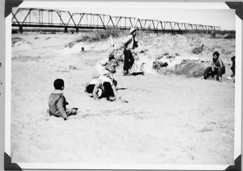 Playing by the river