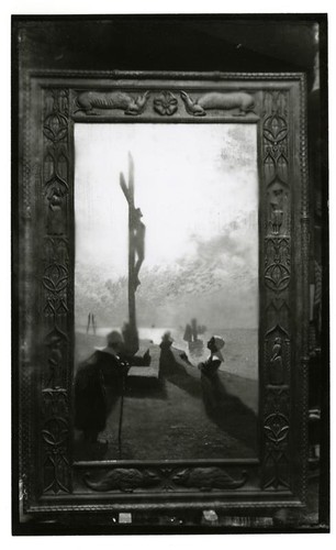 Photograph of painting by Charles Rollo Peters of statue of the ...