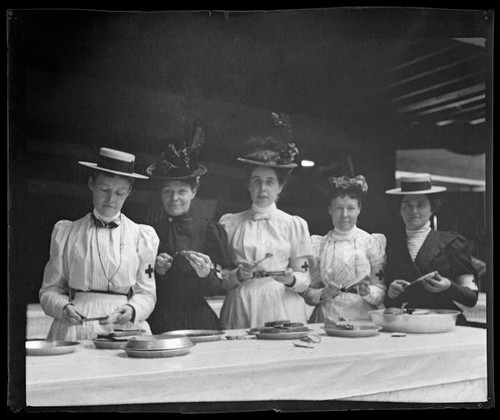 American Red Cross volunteers preparing food, San Francisco