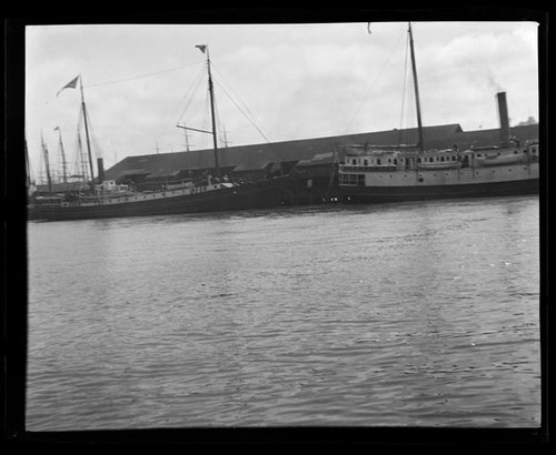 Troopships docked in San Francisco Bay