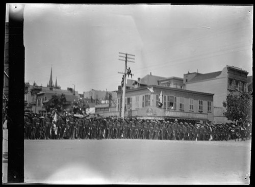 Decoration Day procession, Van Ness Avenue, San Francisco