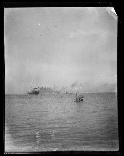 Steamship transporting troops to Philippines, San Francisco Bay