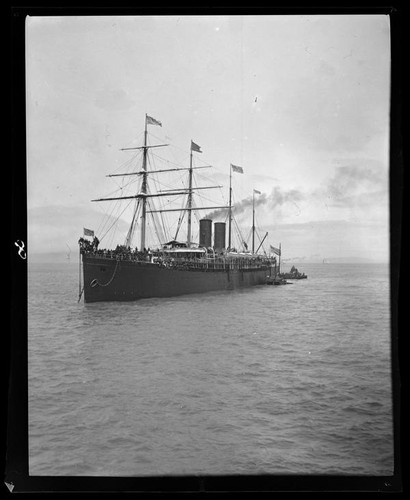 Steamship transporting troops to Philippines, San Francisco Bay