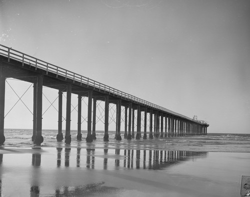 View of SIO from the Scripps pier, La Jolla, California, circa 1950