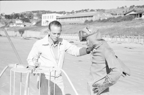 Scripps February 16, 1948: left, Doug Inman, right, Bob Wisner