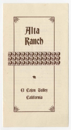 Alta Ranch, El Cajon Valley, California