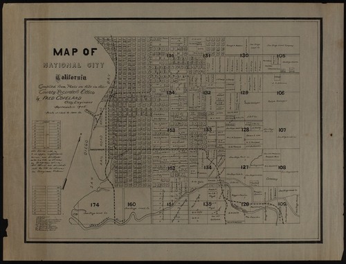 Map of National City, California, compiled from plats on file in the County Recorder's Office