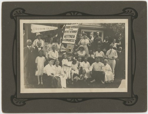 Photograph of San Diego Czech immigrants campaigning for William Kettner